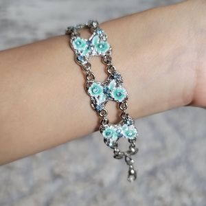 Butterfly Flower Chain Bracelet